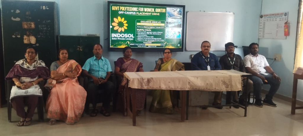 Principal and company representatives at the placement drive venue